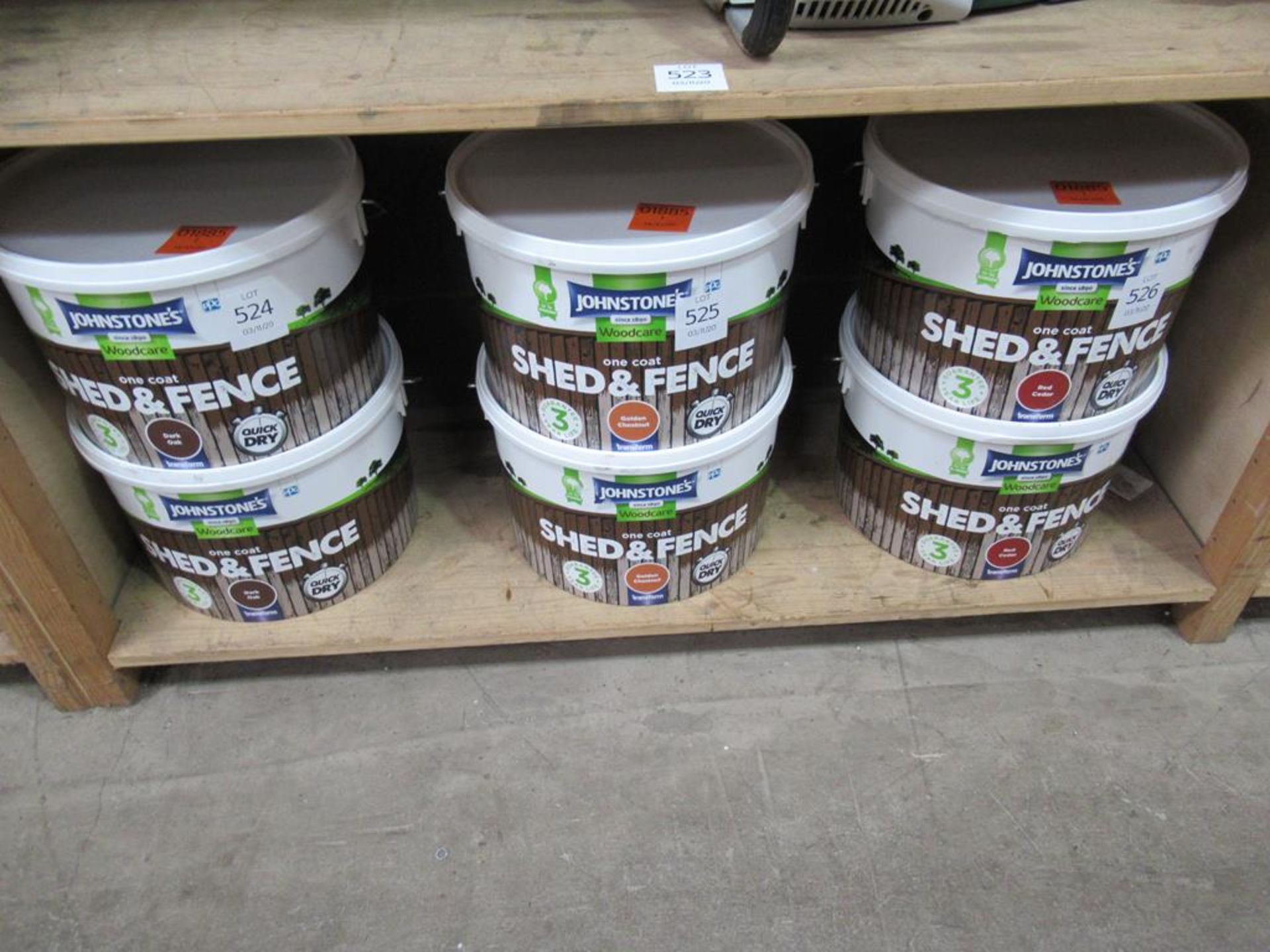 2X Tubs of Johnstones Golden Chestnut fence Paint