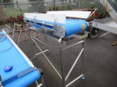 Stainless Steel Raised Interroll Conveyor System- gawded height approx 1380 x 2200 x 600mm
