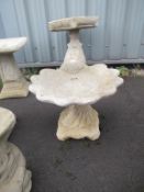 Shell Shape Bird Bath on Stand