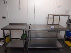 2 x Stainless Steel Prep Tables