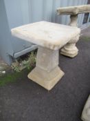 Rose Motif Bird Bath and Stand