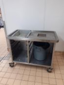 Stainless Steel Mobile Waste Trolley