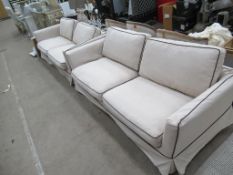 2 x Two Seater Upholstered Sofas