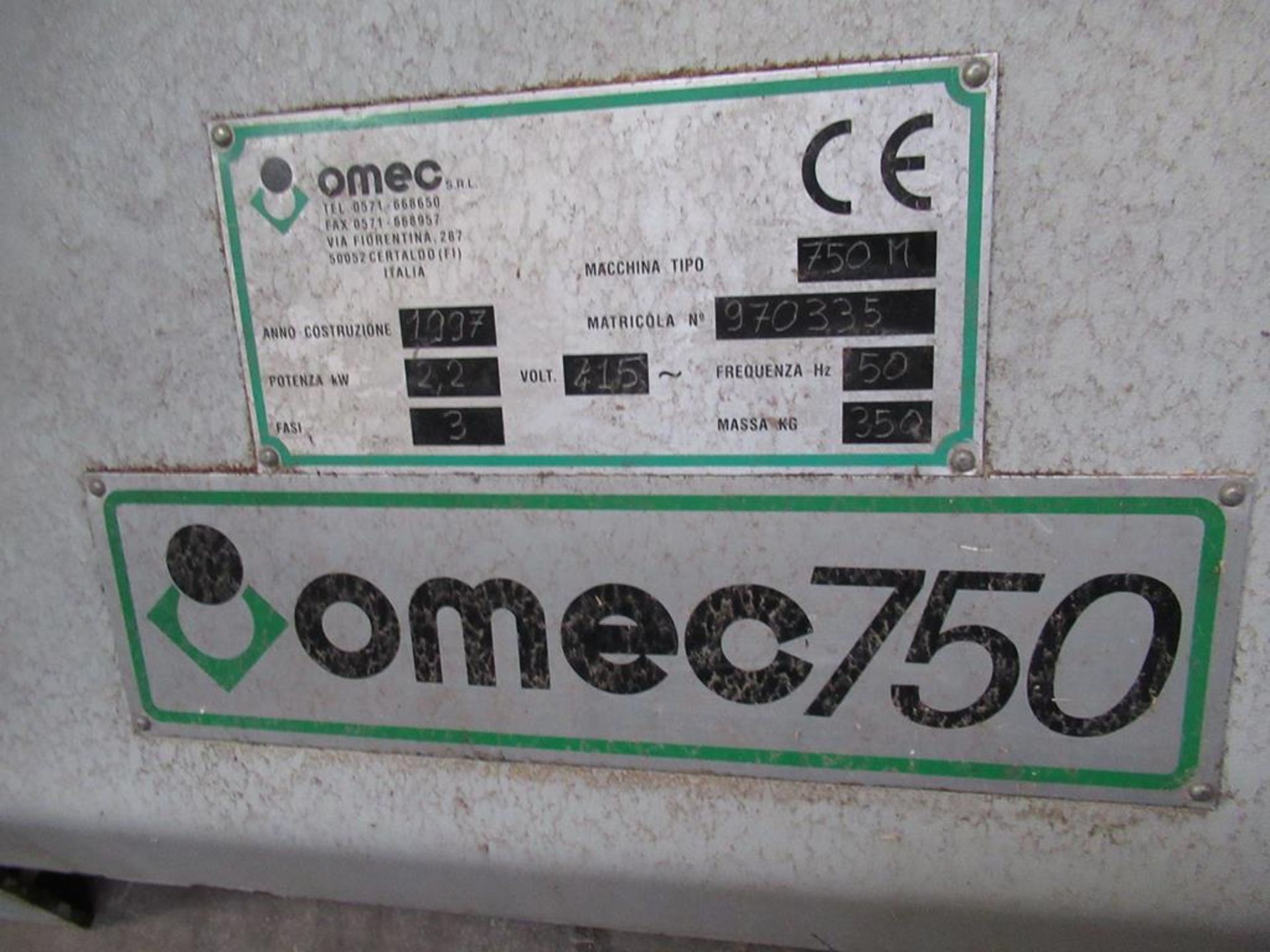 Omec 750 dovetailer, Yom 1997 415v - Image 13 of 15