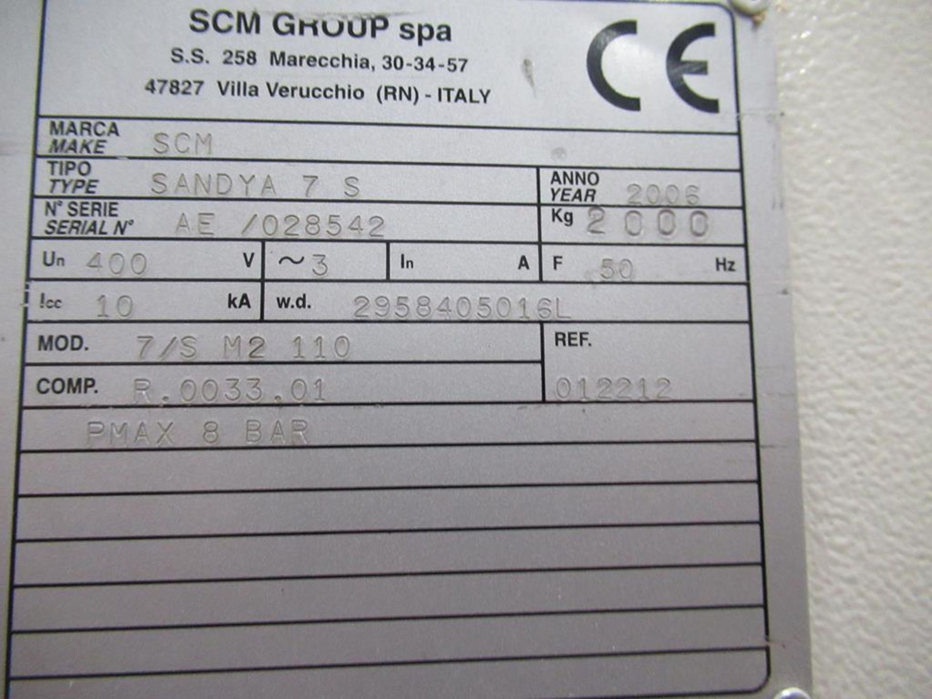 SCM Sandya 7/S M2 110 Wide Belt Sander - Image 11 of 11
