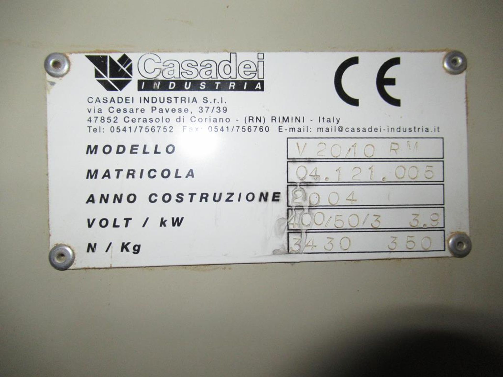 Casadei V20/10RM (pre-glued) Edge Bander 3 phase YOM 2004 - Image 9 of 9