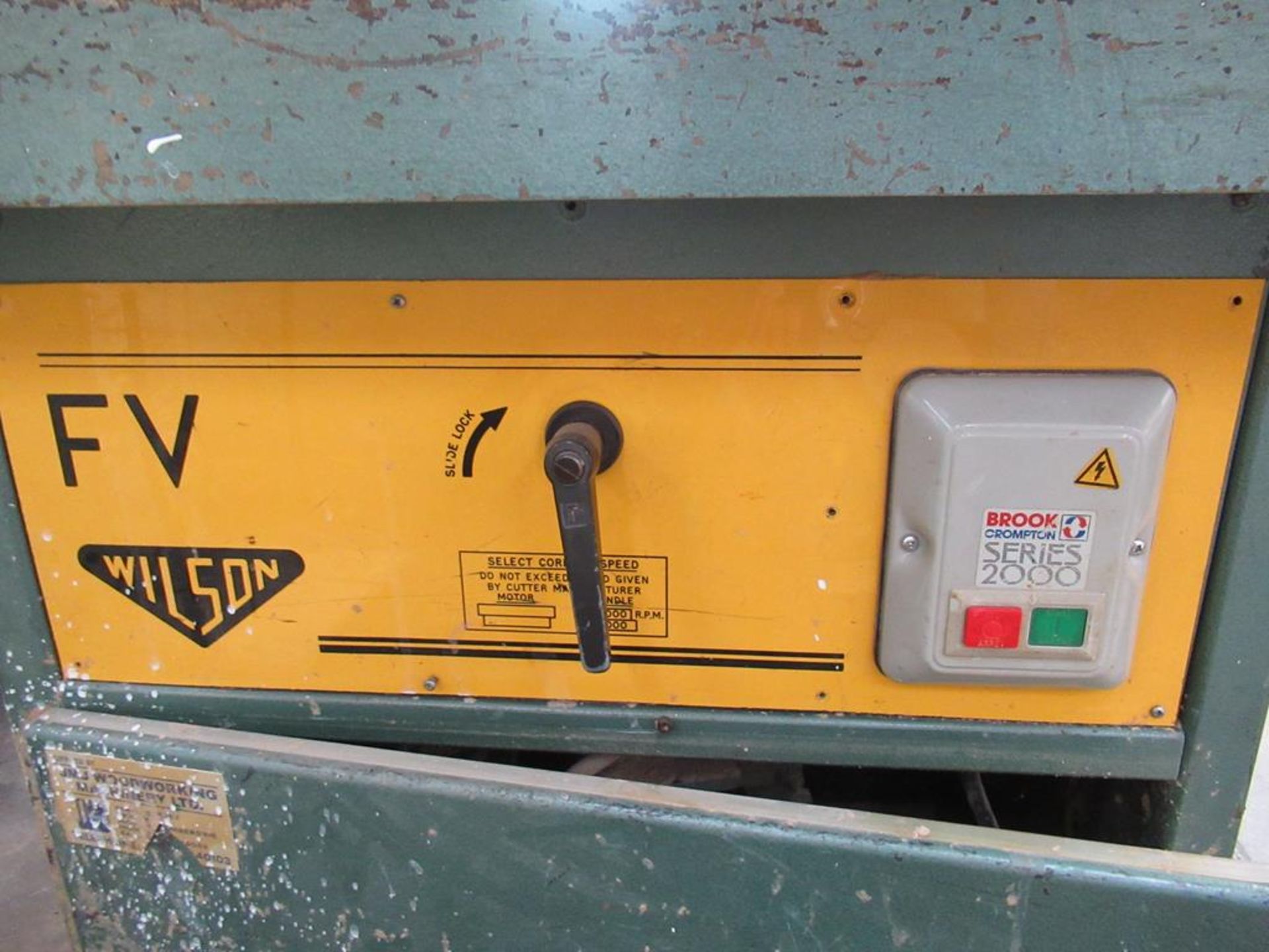 Wilson FV spindle moulder 3ph with Wadkin BLG8 power feed. - Image 4 of 10