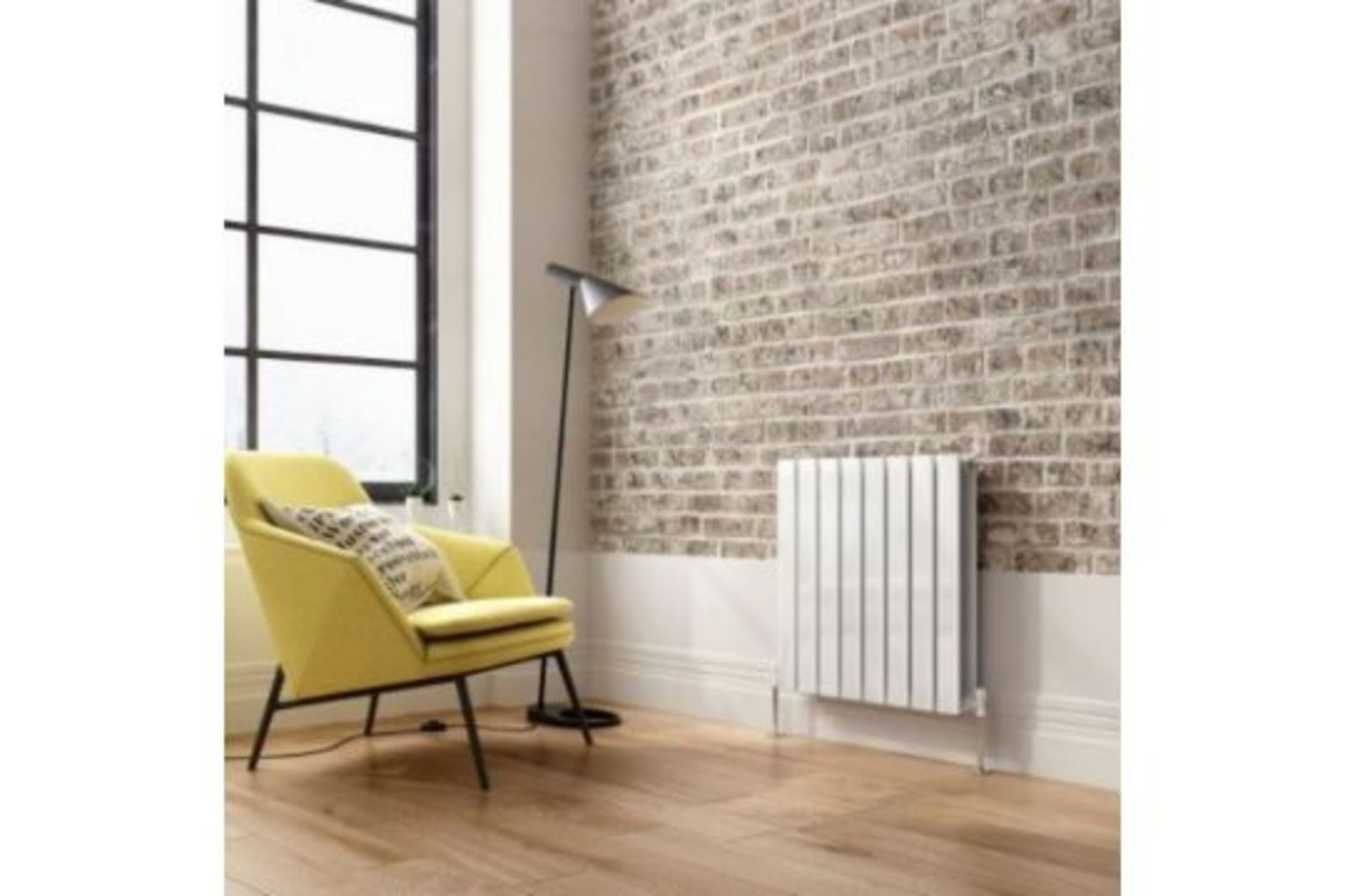 NEW & BOXED 600x600mm Gloss White Double Flat Panel Horizontal Radiator - Premium. RRP £349.99. - Image 2 of 2