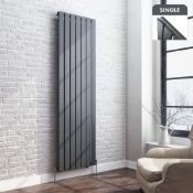 1800x480mm Anthracite Single Flat Panel Vertical Radiator. RRP £395.99.Made from high quality low
