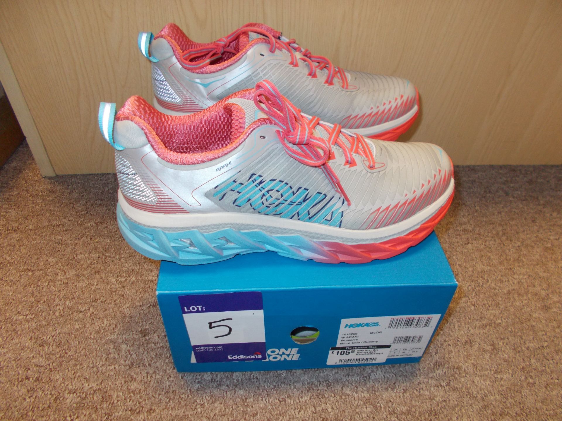 Hoka One One Womens Arahi Trainer, Micropchip / Dubbery, Size 8, RRP £105 - Image 2 of 4