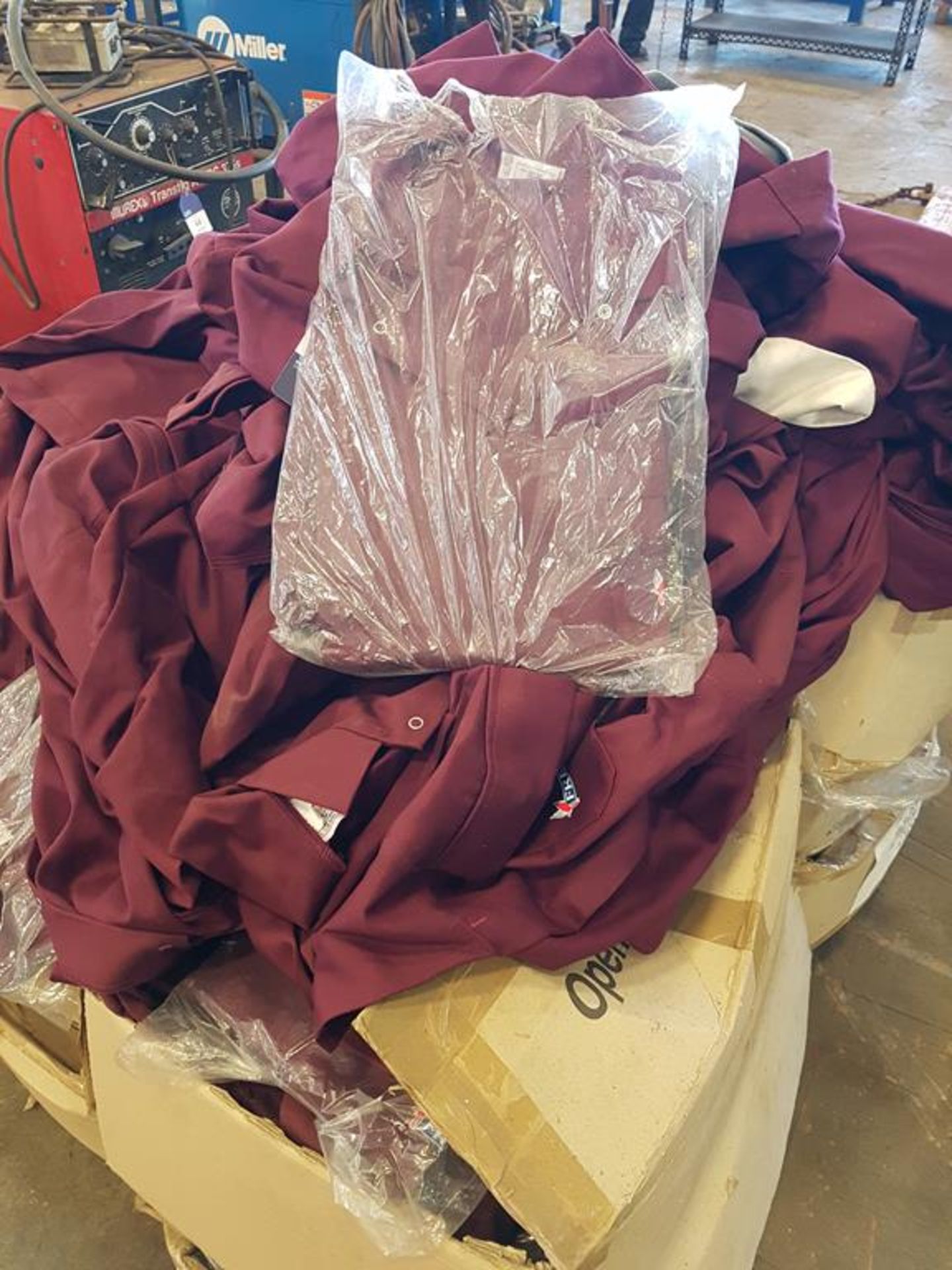 Pallet of Maroon Overalls Inc many in Polythene Wrappers - Image 2 of 3