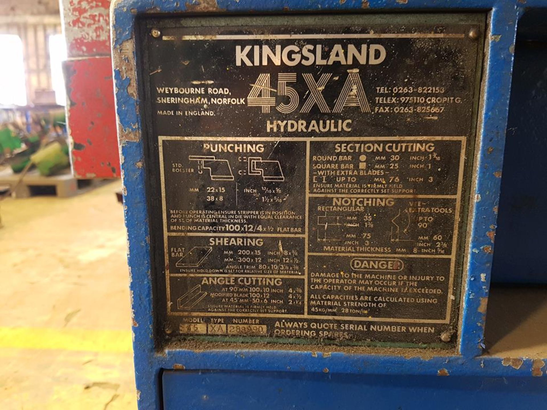 Kingsland 45XA Metalworker - Image 2 of 6