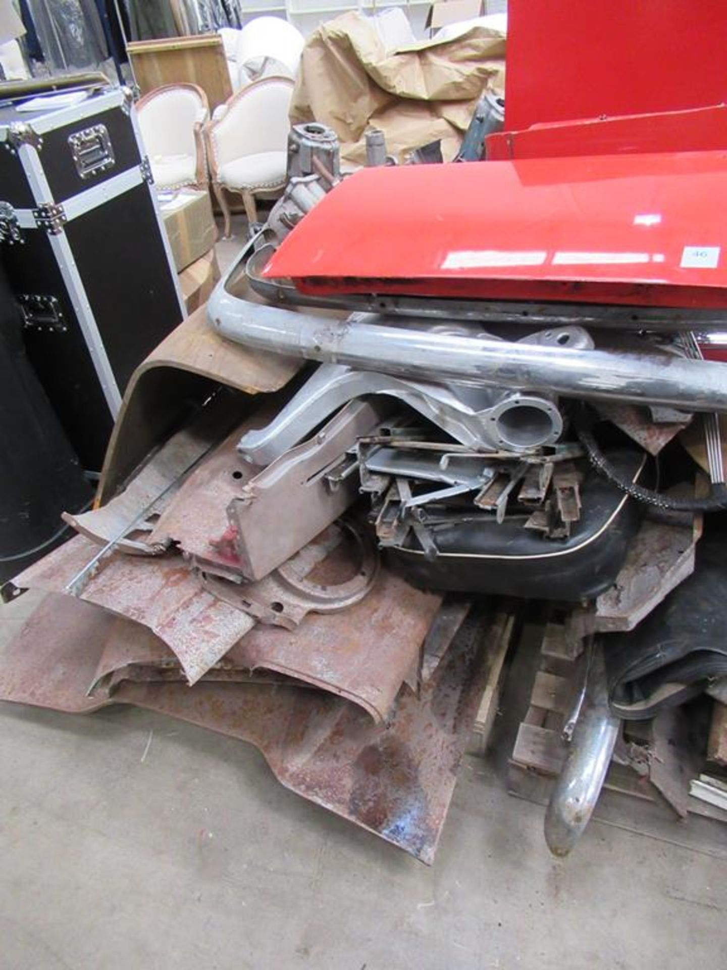 Qty of Triumph TR4 Body panels, bumpers, seats, exhaust manifold etc - Image 3 of 5