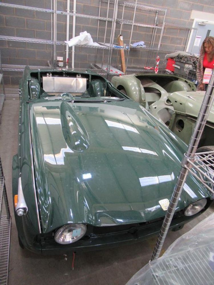 The Stock of a Classic Triumph Car Restoration Company