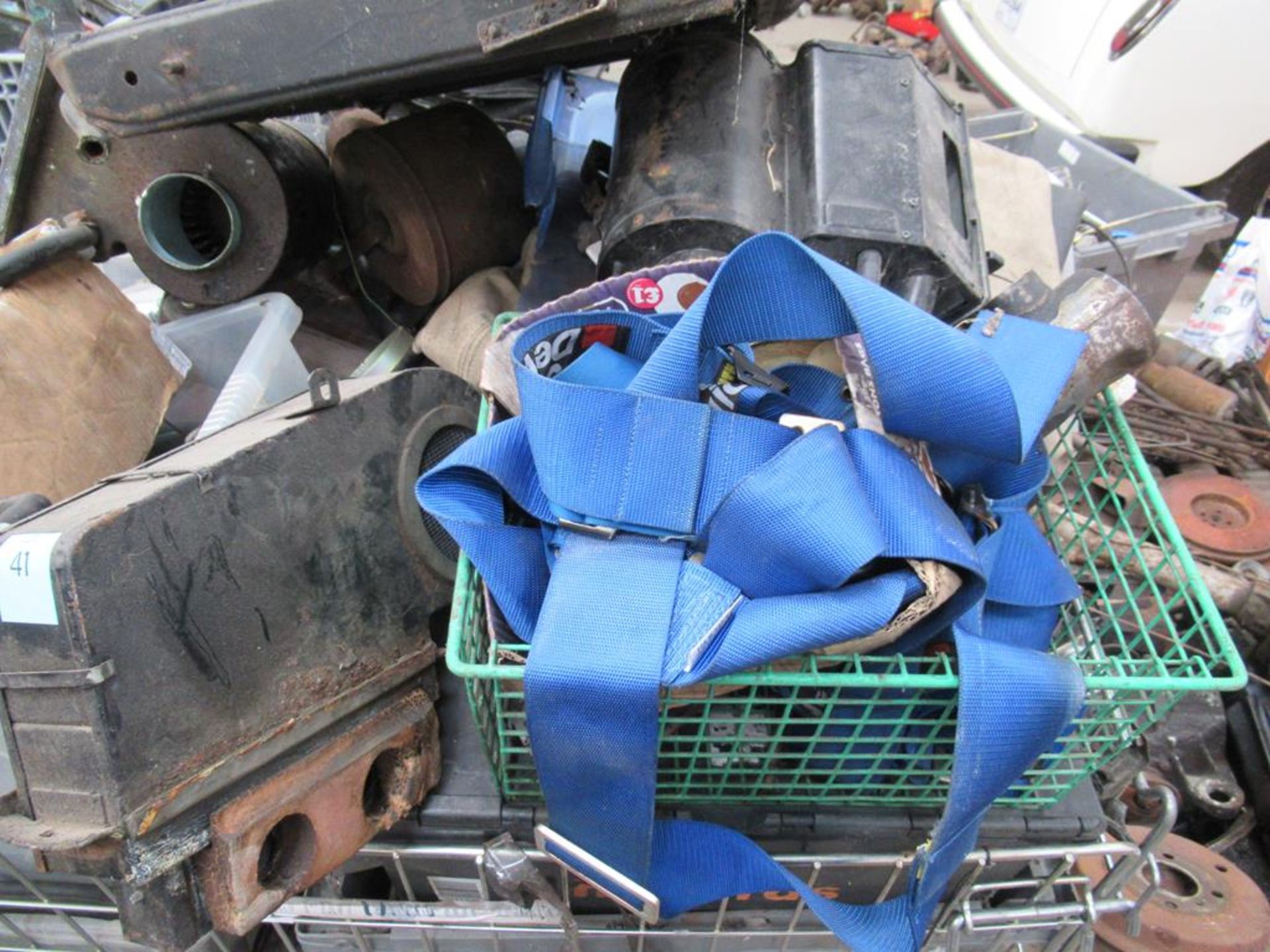 Stillage of Triumph TR2/6 radiators, suspension, gearbox parts etc. - Image 3 of 6