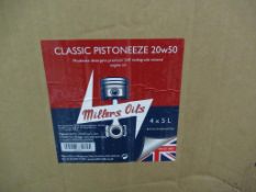 Box of Millers 4x 5L classic pistoneze engine oil