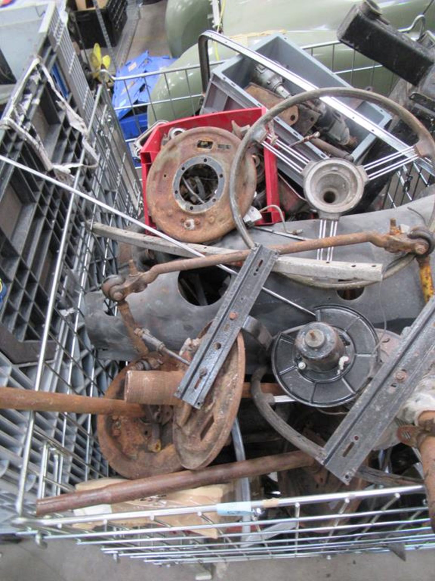 Stillage of Triumph TR2/6 radiators, light covers, engine parts etc - Image 4 of 4