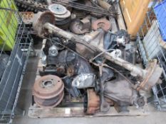 Pallet of Triumph TR2/6 Diffs, casing and axle