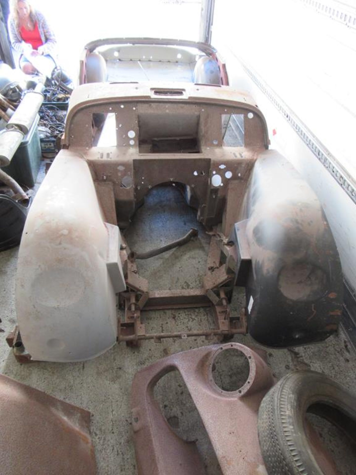 Triumph TR3A Body shell/ chassis. C/W Parts and V5