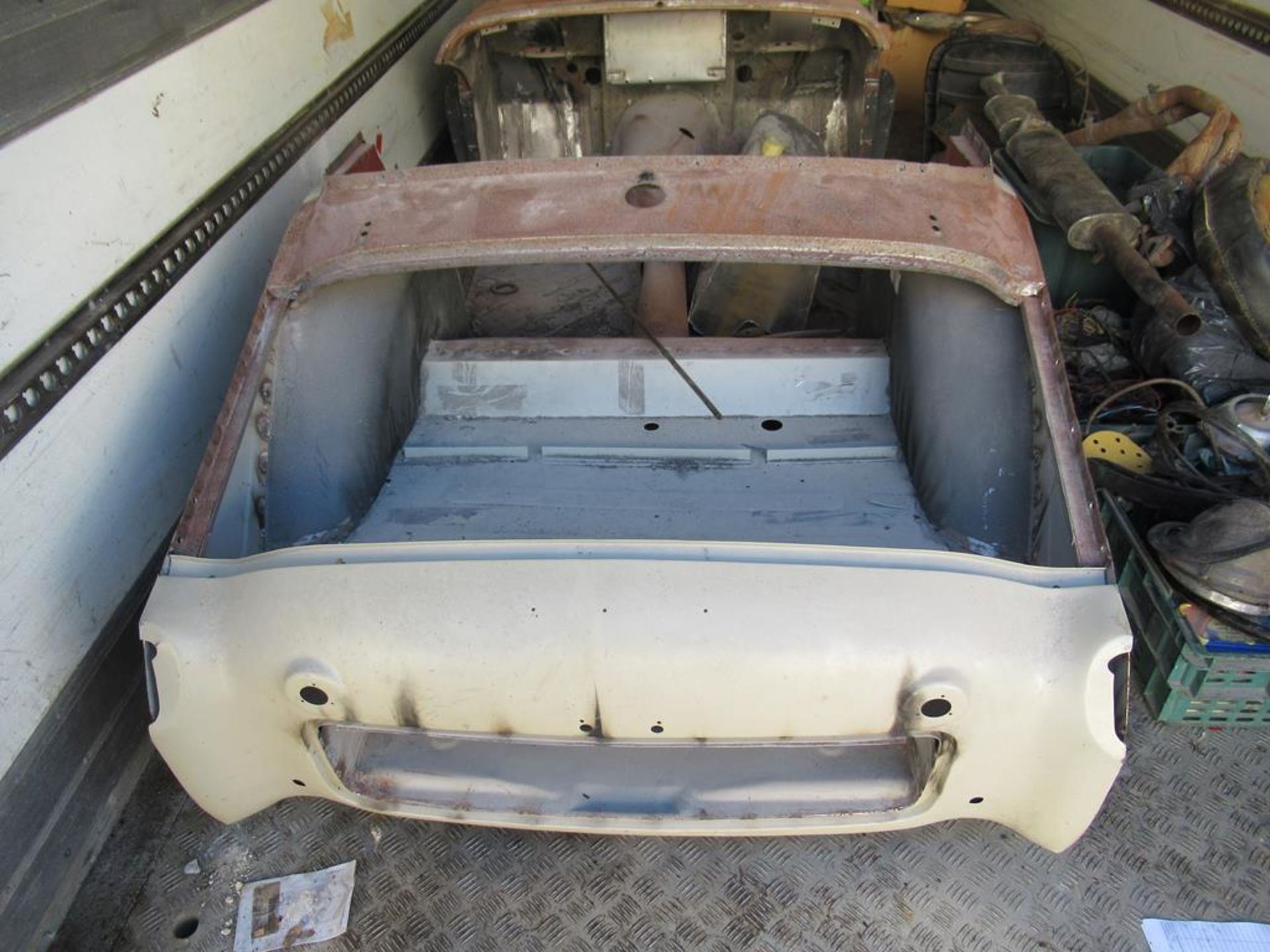 Triumph TR3A Body shell/ chassis. C/W Parts and V5 - Image 13 of 16