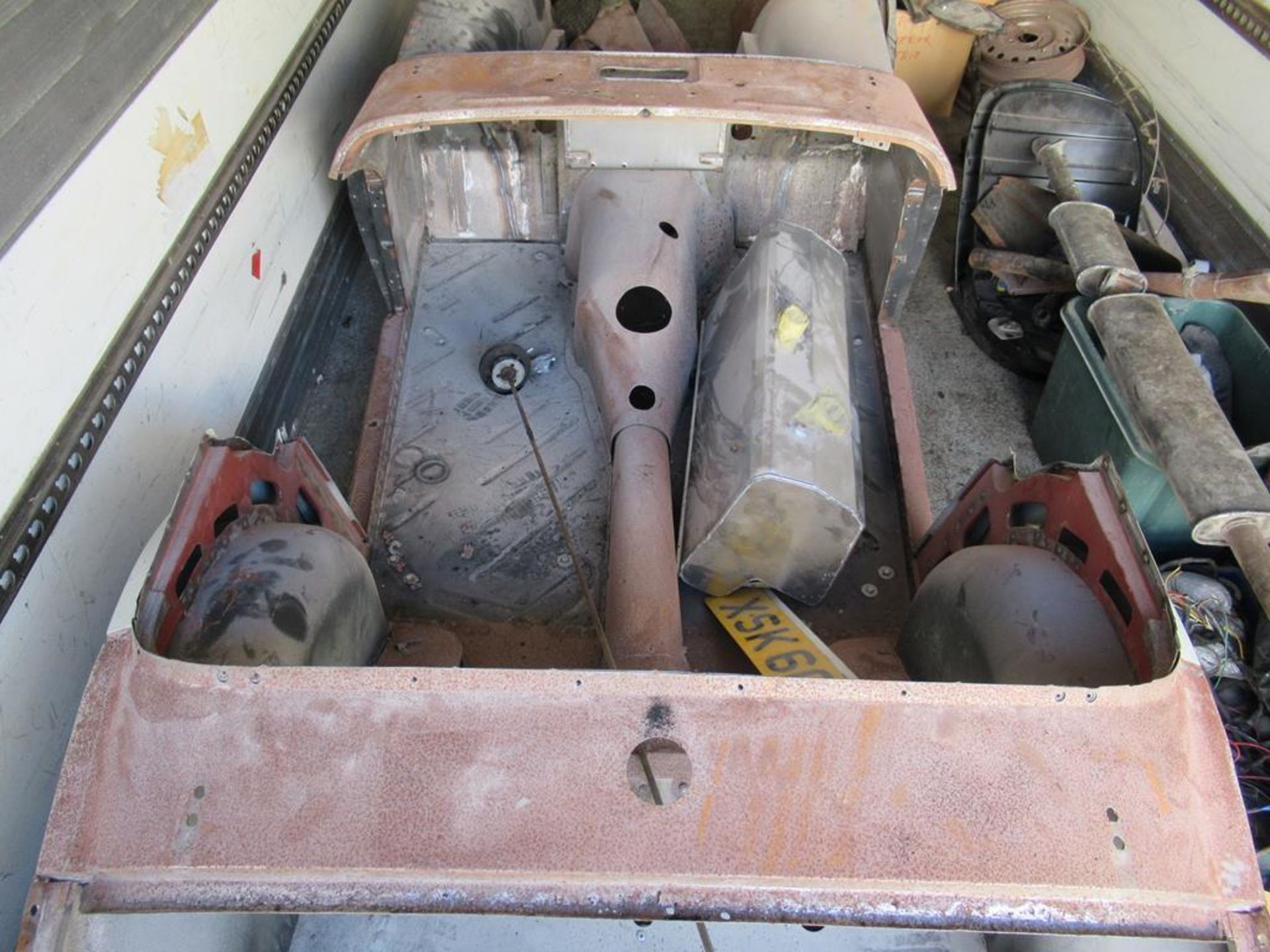 Triumph TR3A Body shell/ chassis. C/W Parts and V5 - Image 14 of 16