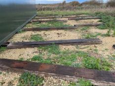 Approximately 50 Wooden Railway Sleepers