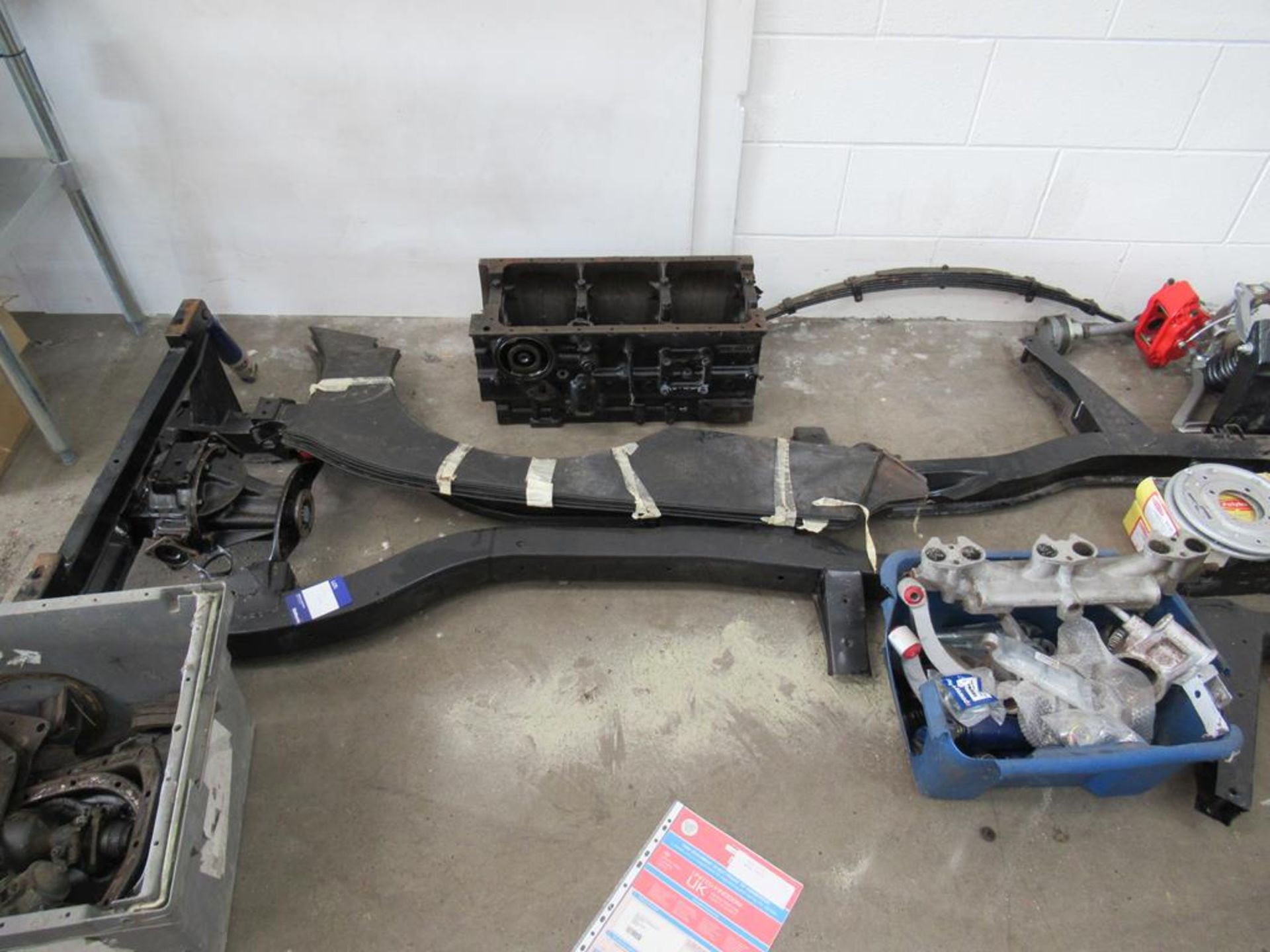 Triumph GT6 1971 parts- includes chassis, engine block, springs etc. - Image 3 of 11