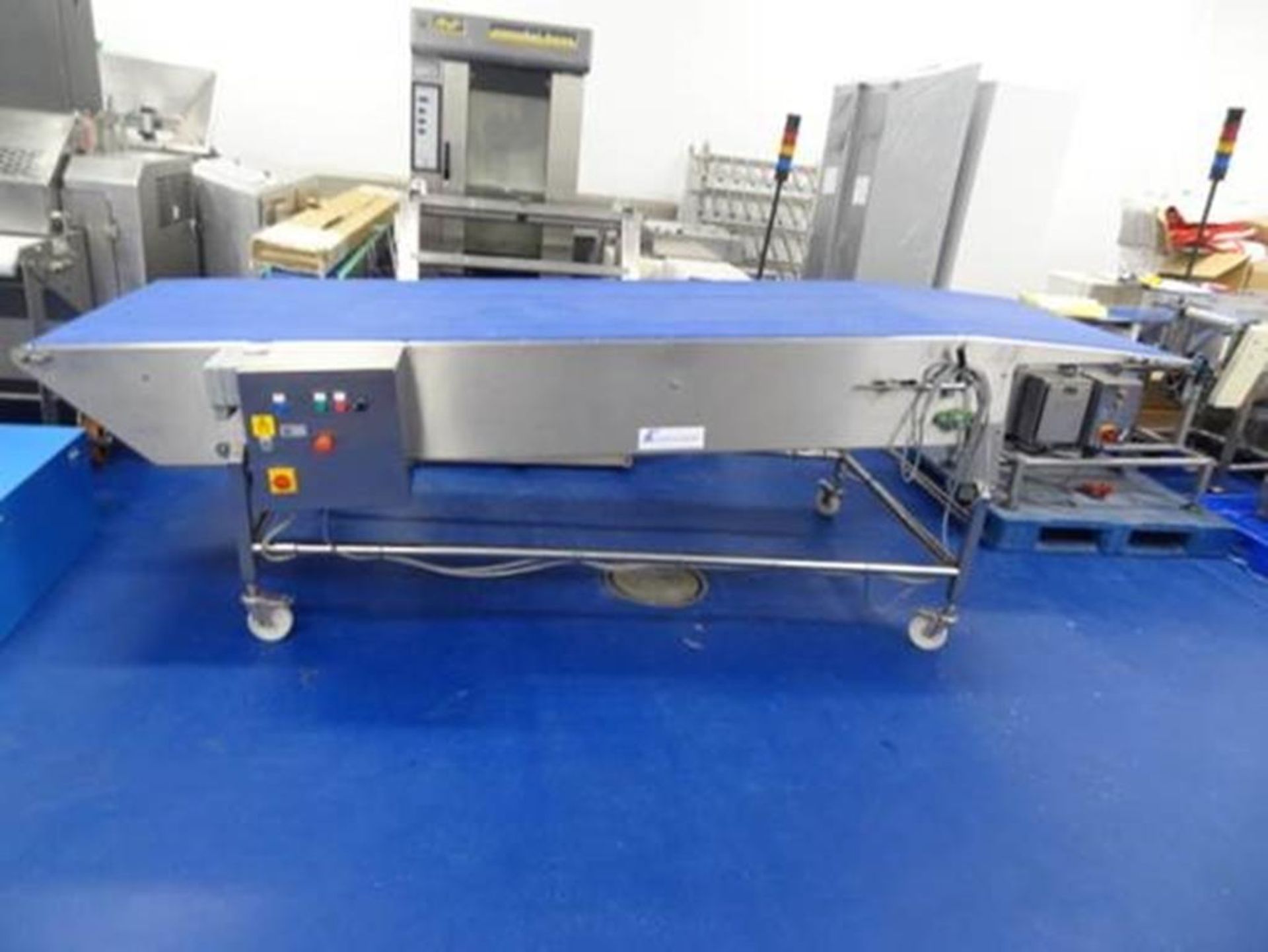 Take off conveyor from Lot 56 - Conveyor Lines SS mobile conveyor with 1000 x 3500 belt with 150 inc