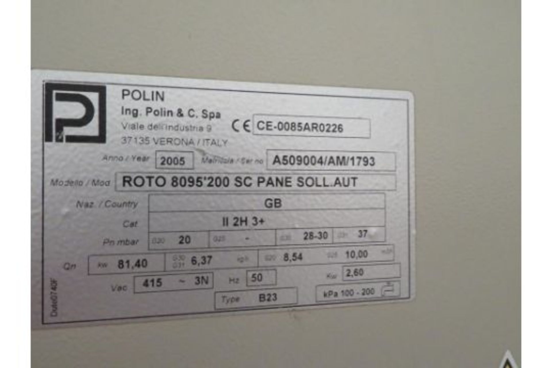 Polin Gas Rotary Rack oven. - Image 3 of 4