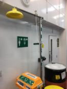 SS Floor standing safety shower with eye wash station