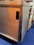 SS mobile sliding door cabinet with Internal shelf c1200 x 600 x 900mm