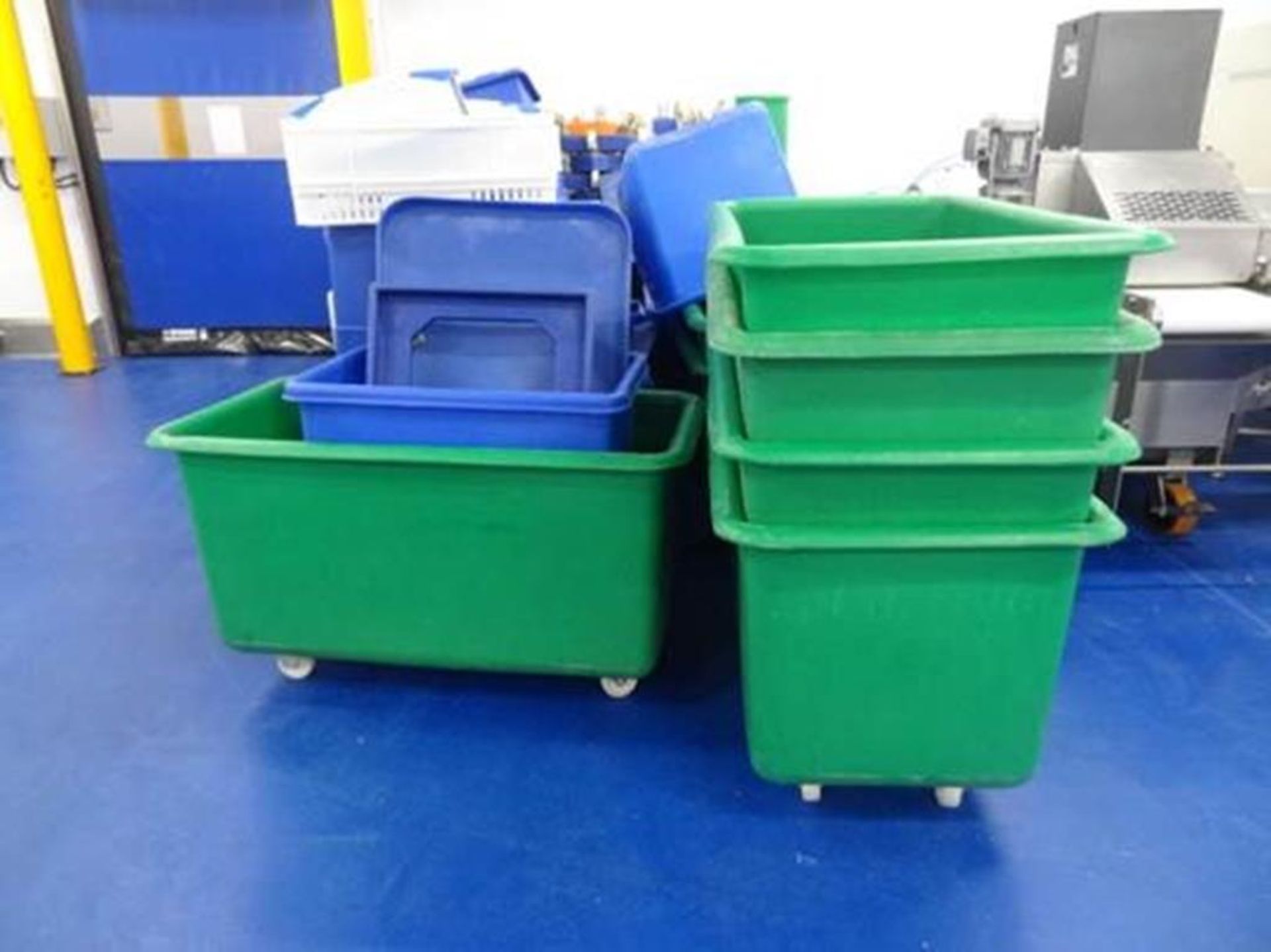 Assorted selection of plastic factory product bins, tubs, trolleys and dollys - Image 2 of 6
