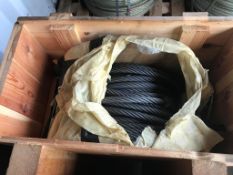 UNUSED WIRE ROPE APPROX 50M X19MM 6 STRAND IN CRATE