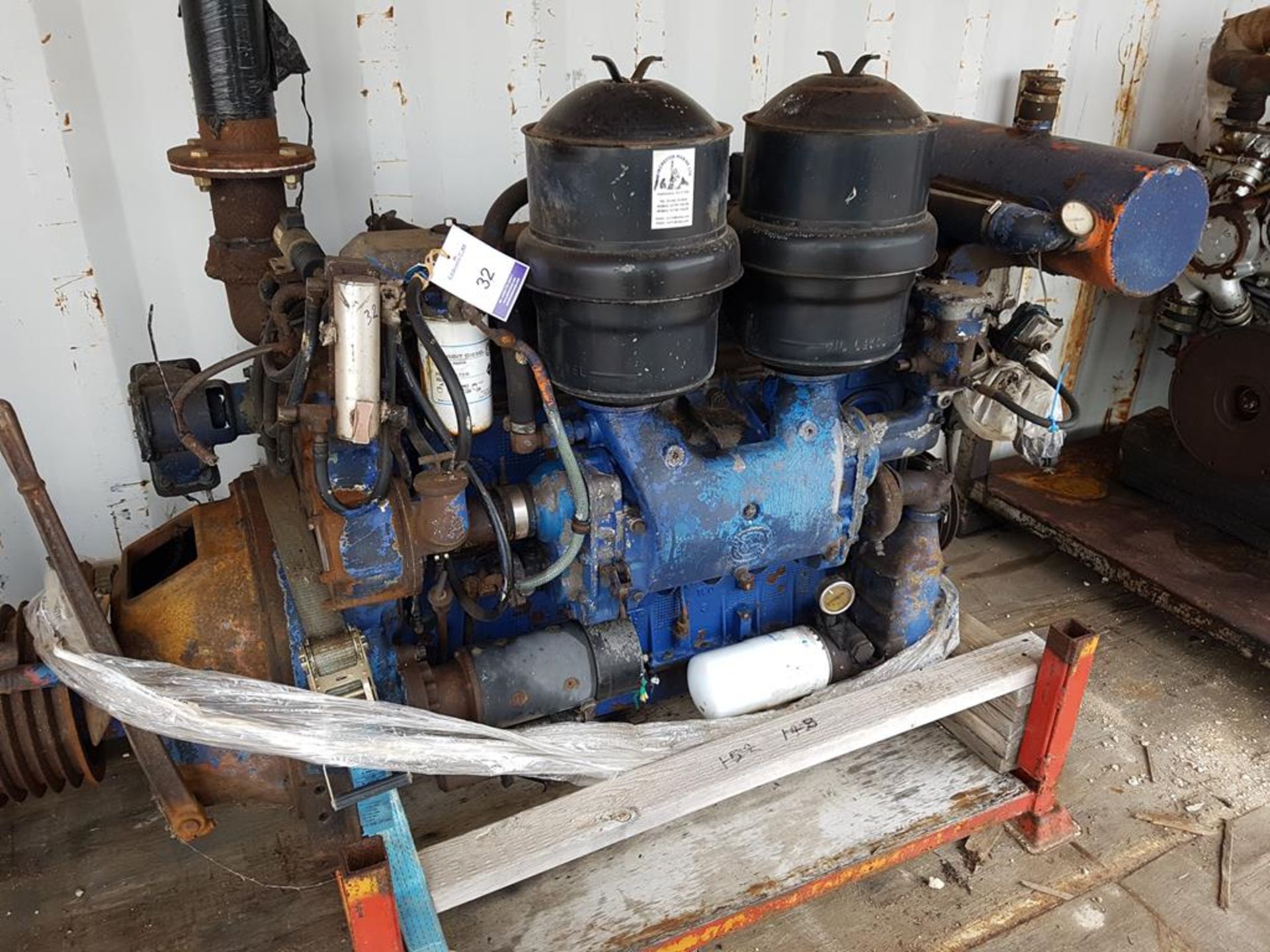GM Detroit Marine Diesel Engine and Clutch, used