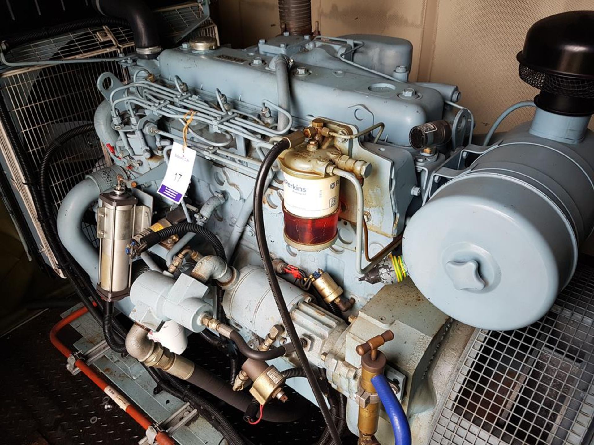 Perkins 69KVA diesel standby generator in acoustic cabinet