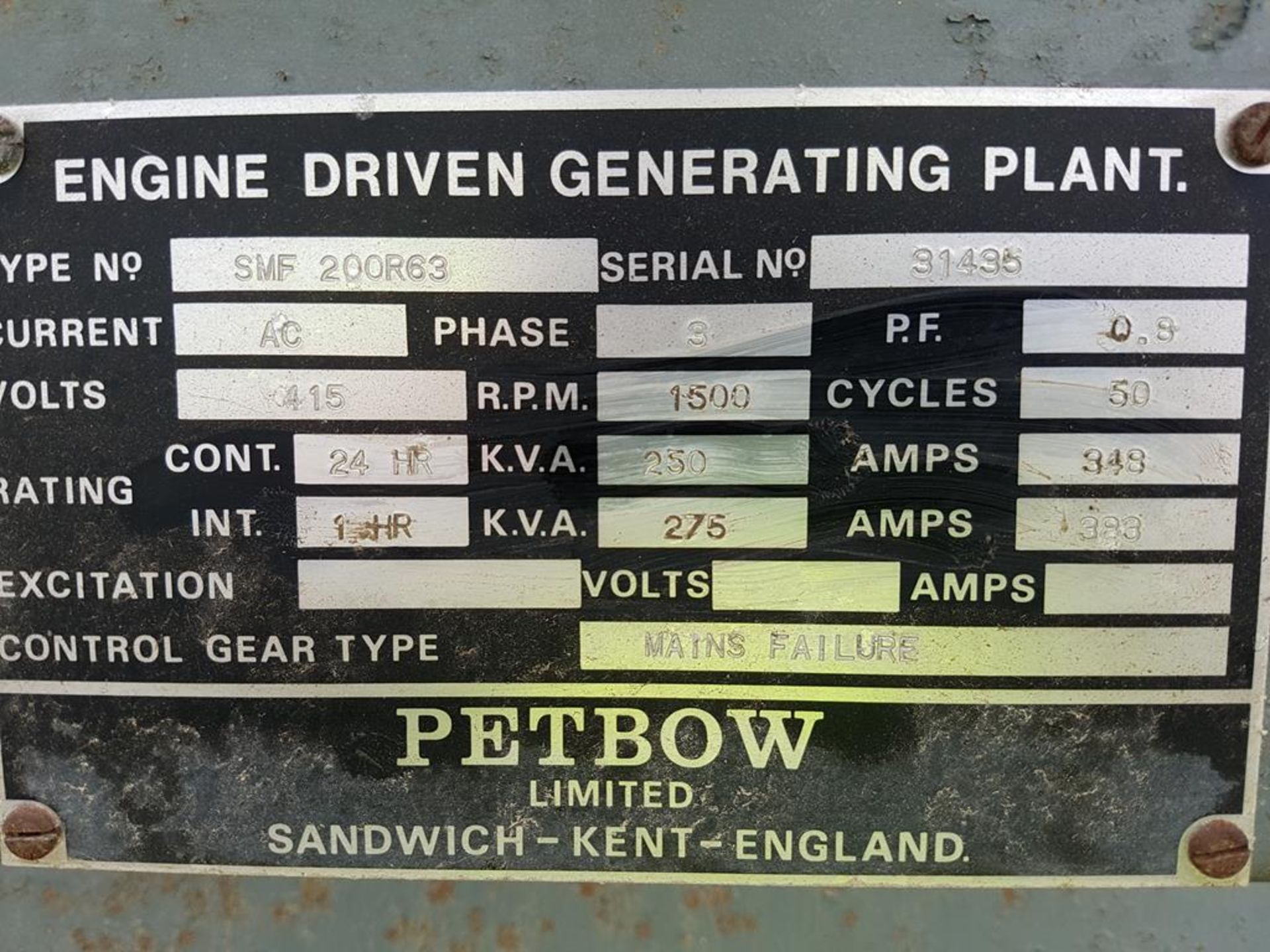 Rolls Royce 275kVA Ex Standby Generator - Image 5 of 6