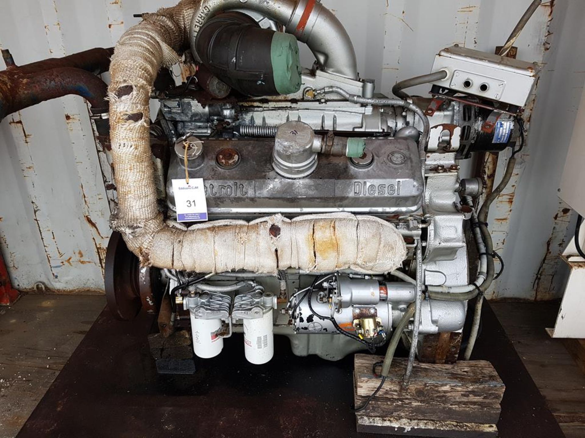 GM Detroit 8V92 V8 Industrial Diesel Engine - Image 2 of 3