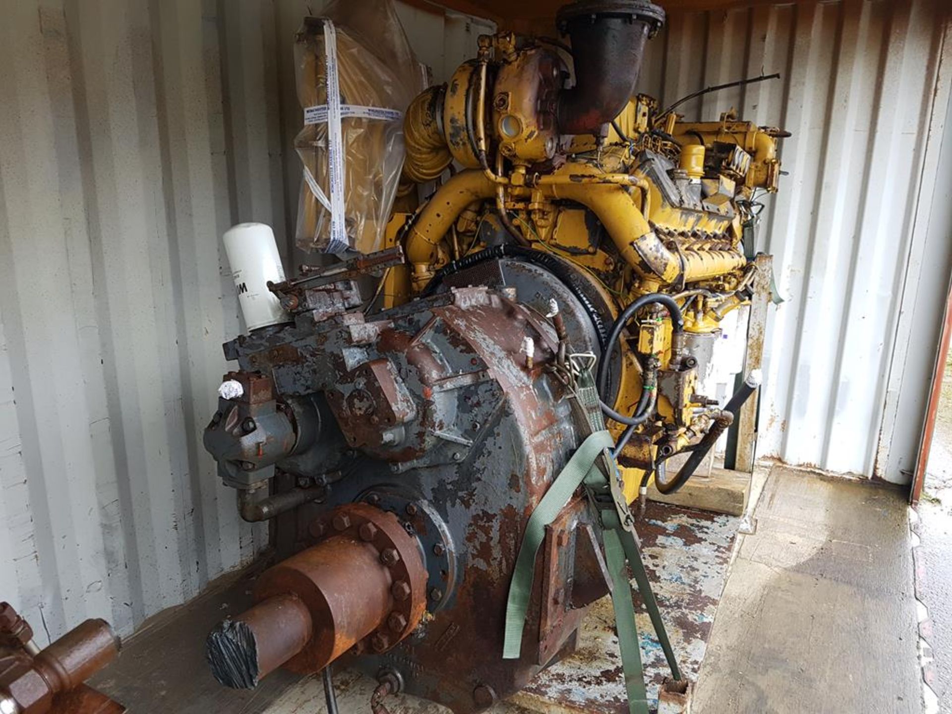 Caterpillar 3412T Marine Diesel Engine with MG520 Gearbox, used - Image 2 of 5