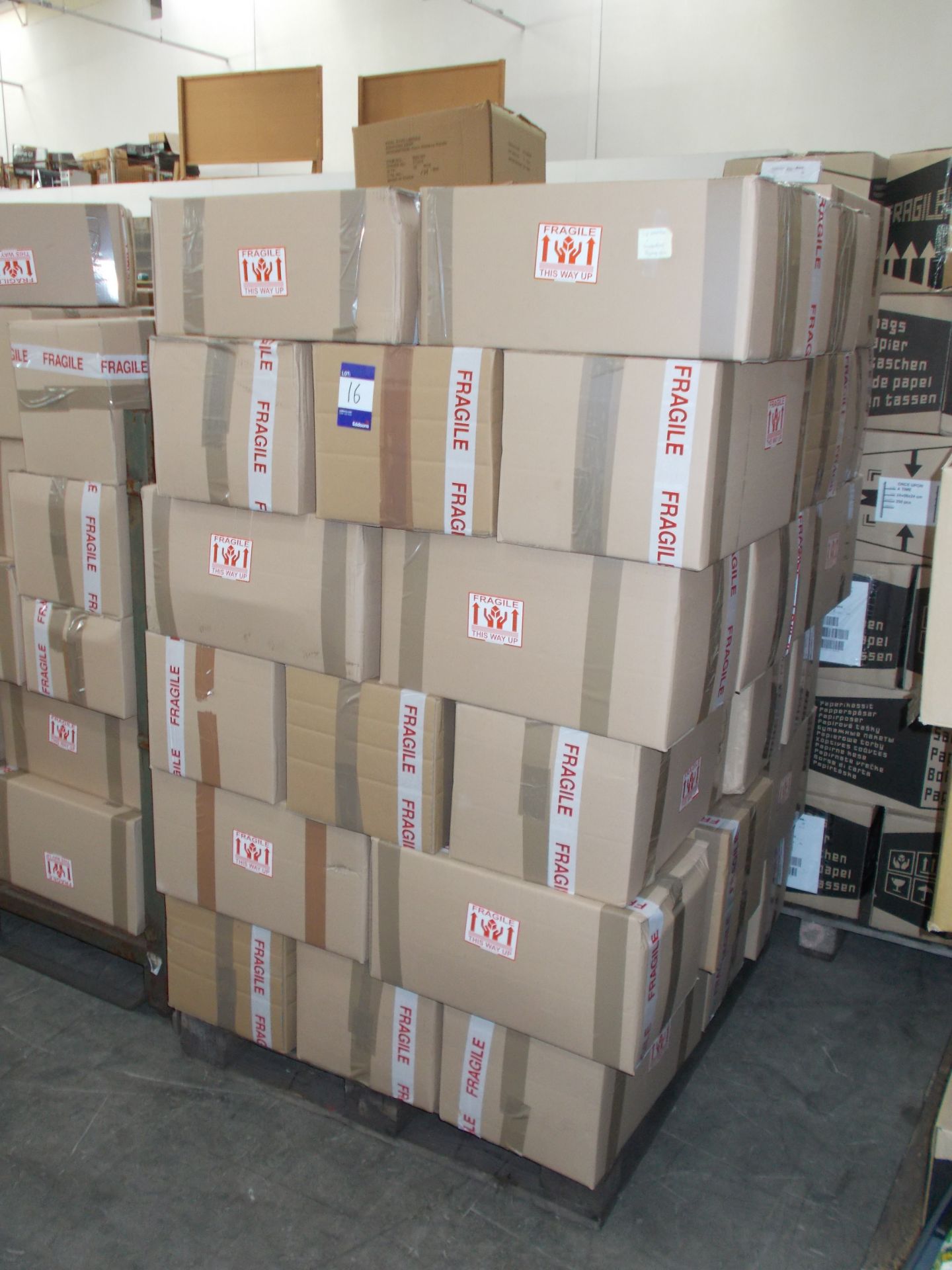 Approximately 60 x boxes of party bags, to pallet.