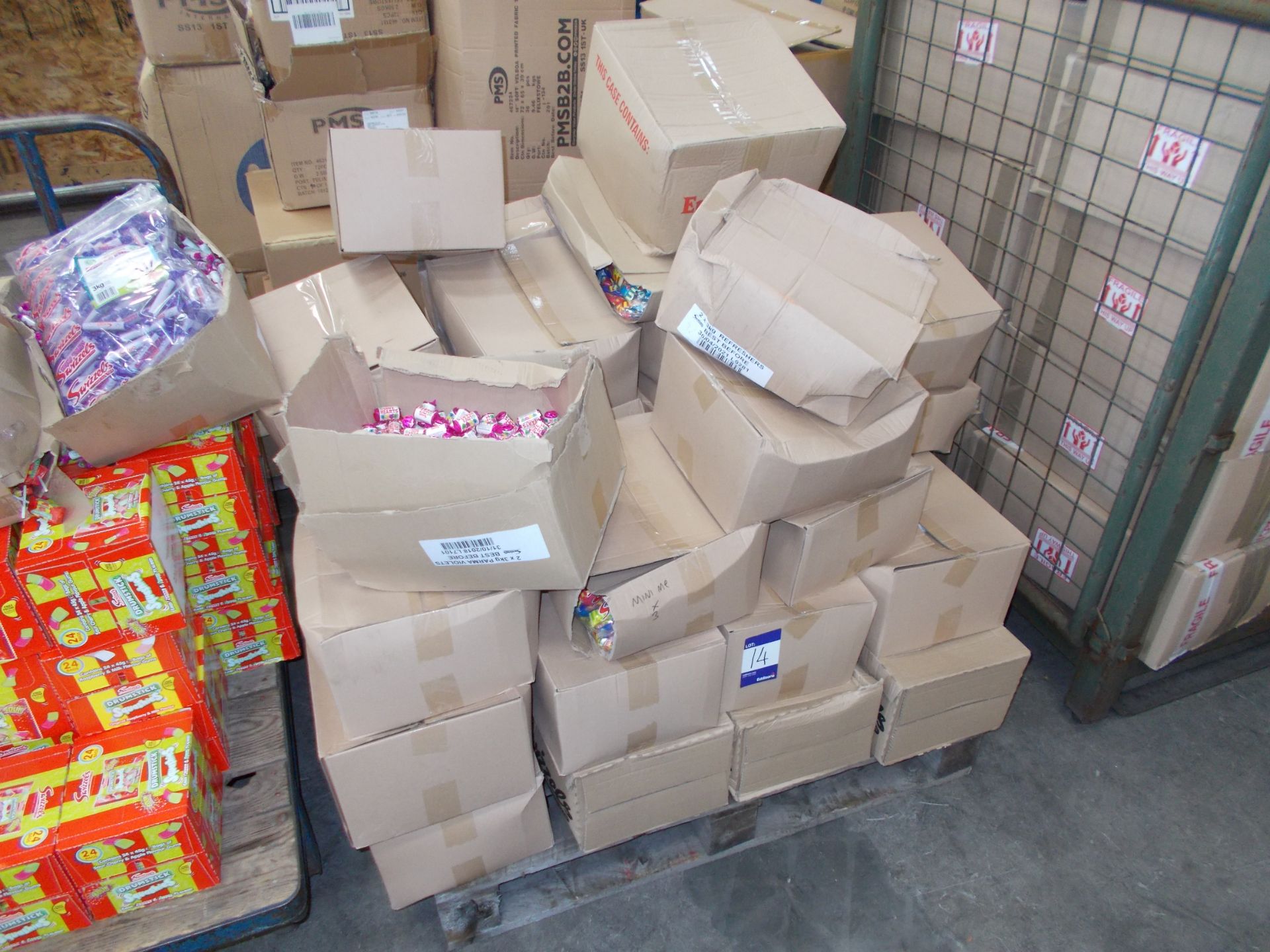 Assortment of boxed sweets, to pallet. Purchasers responsibility to check the dates prior to