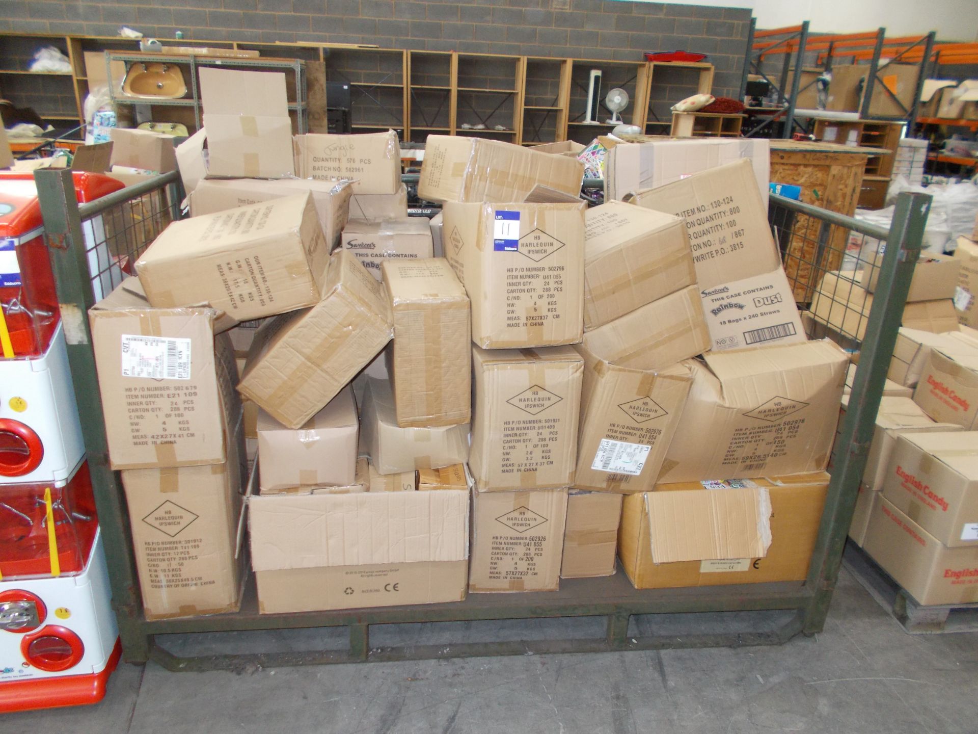 Large quantity of assorted children’s toys / games, to stillage. *Stillage not included*