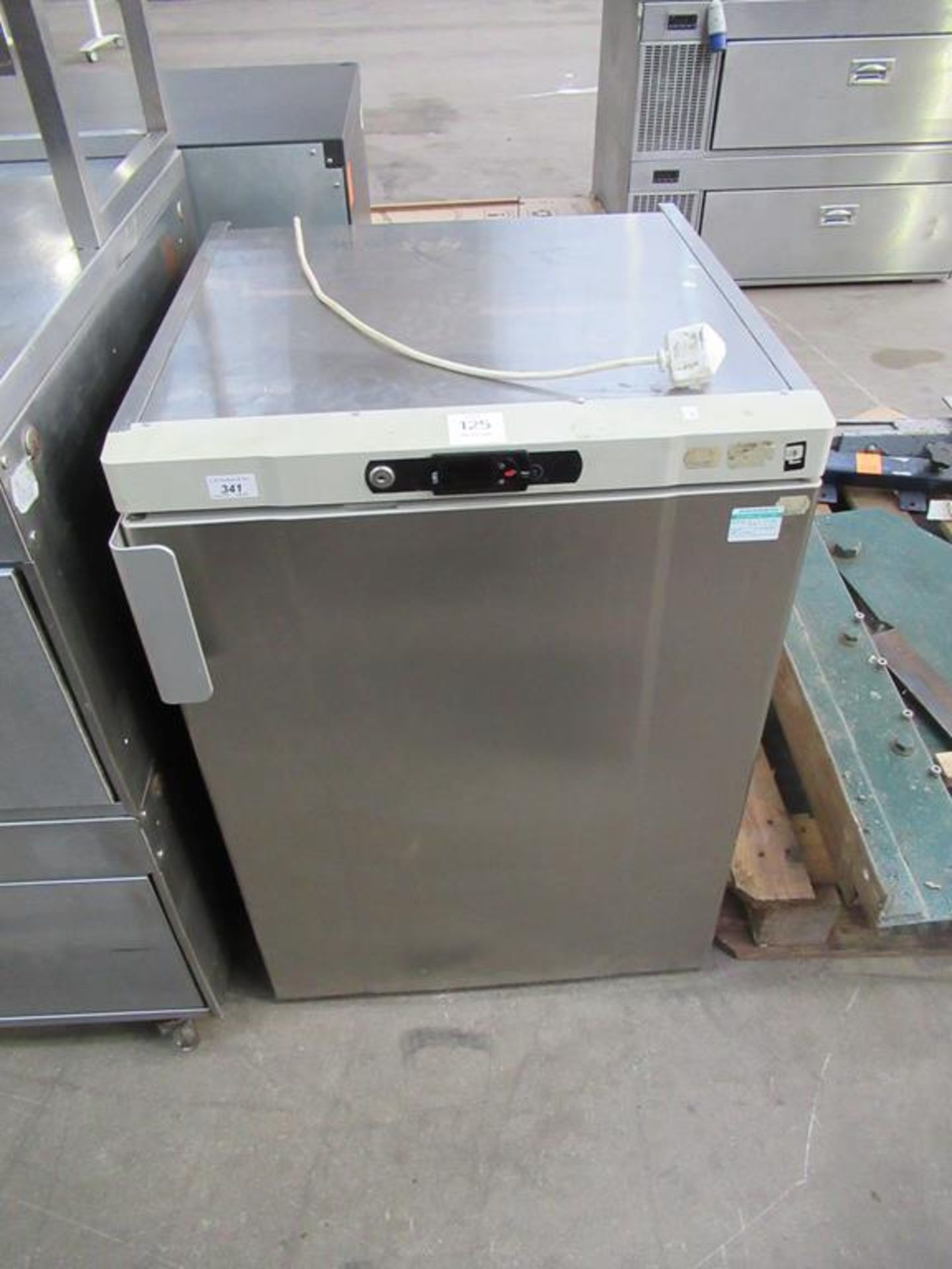 Stainless steel undercounter fridge