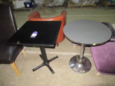 Ex-Wayfair square topped table with round topped table (2)