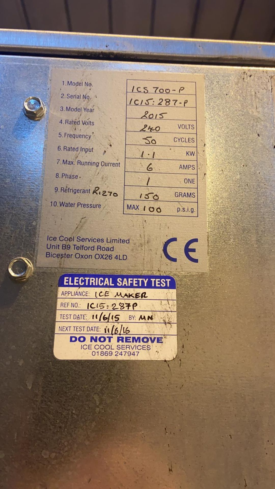 An ICS 700P Commercial Ice Making Machine - Image 4 of 4