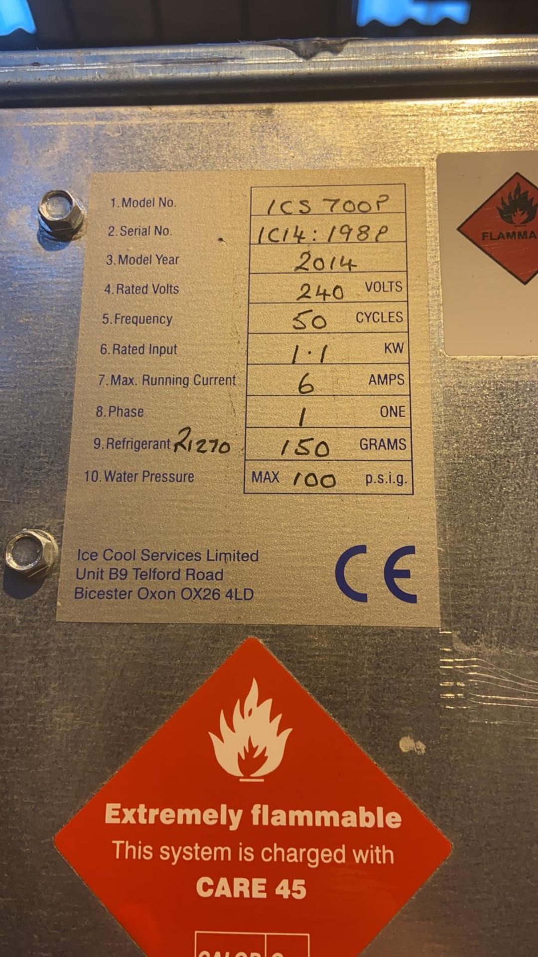 An ICS 700P Commercial Ice Making Machine - Image 3 of 4