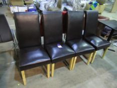 Ex-Wayfair 'Marlow Home Co Believue' leather effect dining chairs (4)