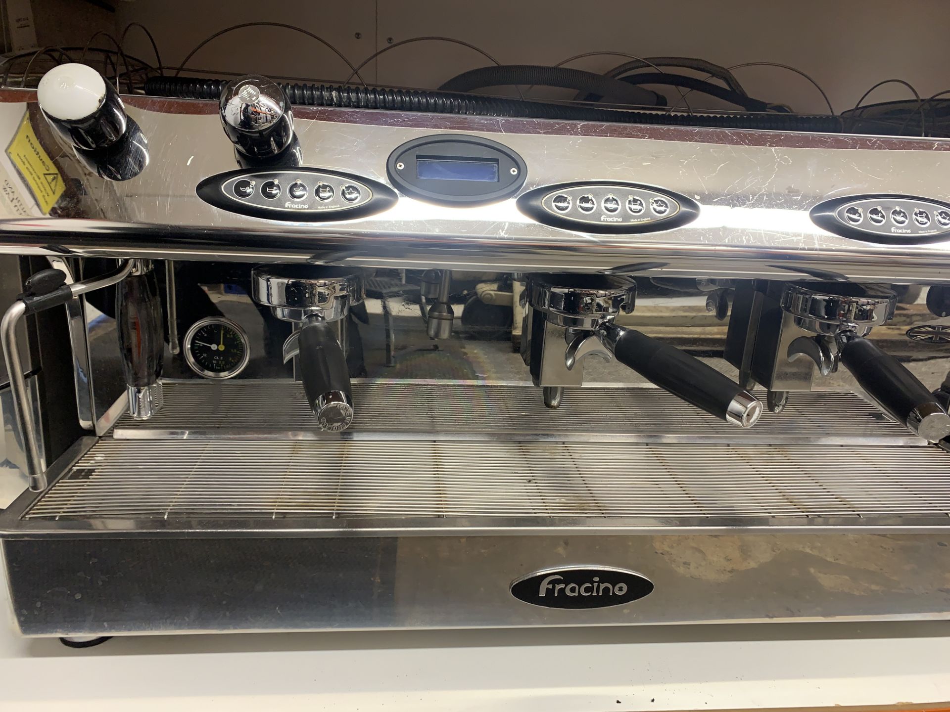 A used Fracino 3 Group commercial coffee machine