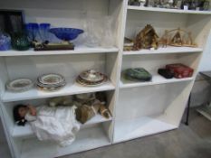 Qty of miscellaneous items including ceramic plates, glassware, teddy bears etc