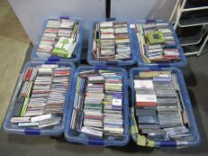 A pallet containing a large qty of a CD's of various themes/genres