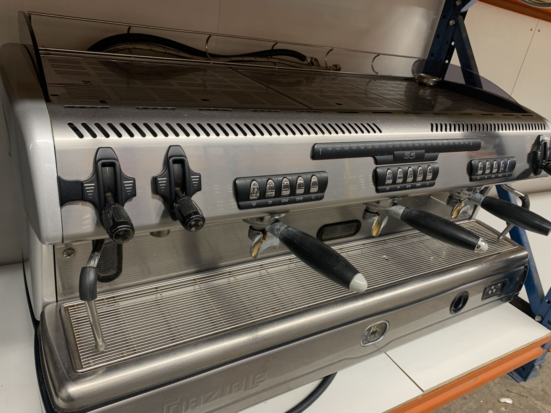 A used La Spaziale 3 Group commercial coffee machine